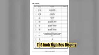 11 6 ইঞ্চি IPS TFT ডিসপ্লে মডিউল 140x1920 MIPI ইন্টারফেস