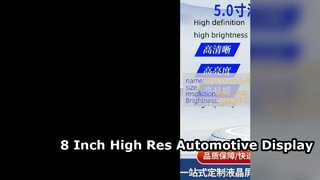 অটোমোটিভ মনিটরের জন্য 8 ইঞ্চি TFT LCD ডিসপ্লে
