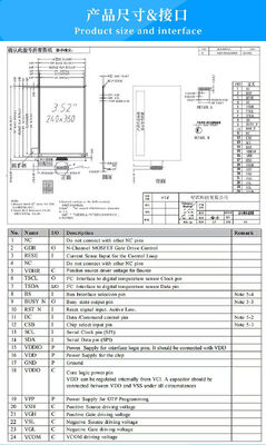 3.52 inch E-paper Display with 240x360 Resolution and 180° View Angle